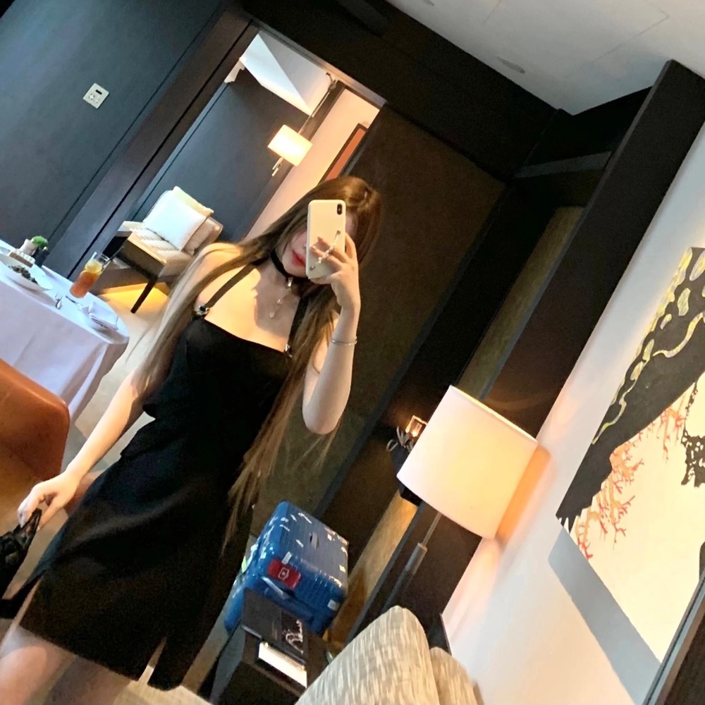 Edgy Cutout Halter Mini Dress - Structured Sculpting Fit LBD It-Girl Vibe